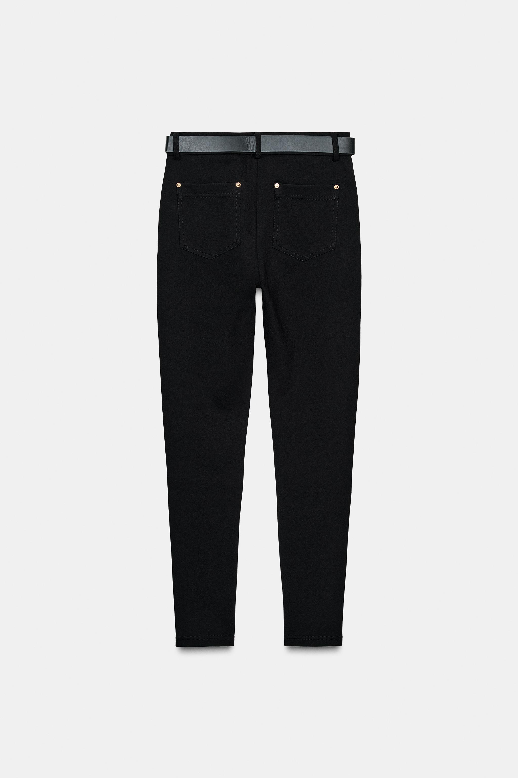 MID-RISE BELTED JEGGINGS